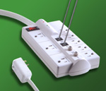 Fire Shield Surge Strip, 8 outlet & phone/fax & Cable